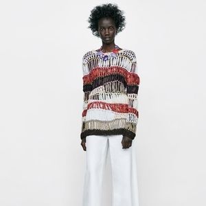 Zara Limited Edition Open Knit Sweater NWOT